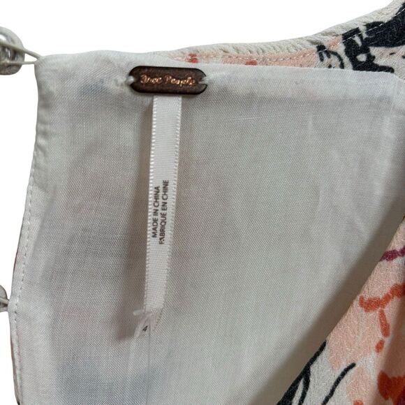 NEW Free People All I Got Floral Maxi Dress Boho Peasant Women's Ivory Size 4 - Picture 10 of 14